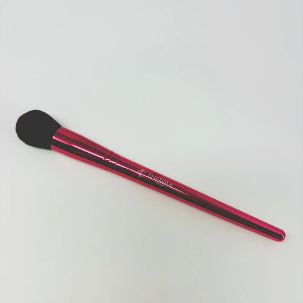 NWOT SHAINA B Miami Setting Powder Makeup Brush | Hot Pink Metallic